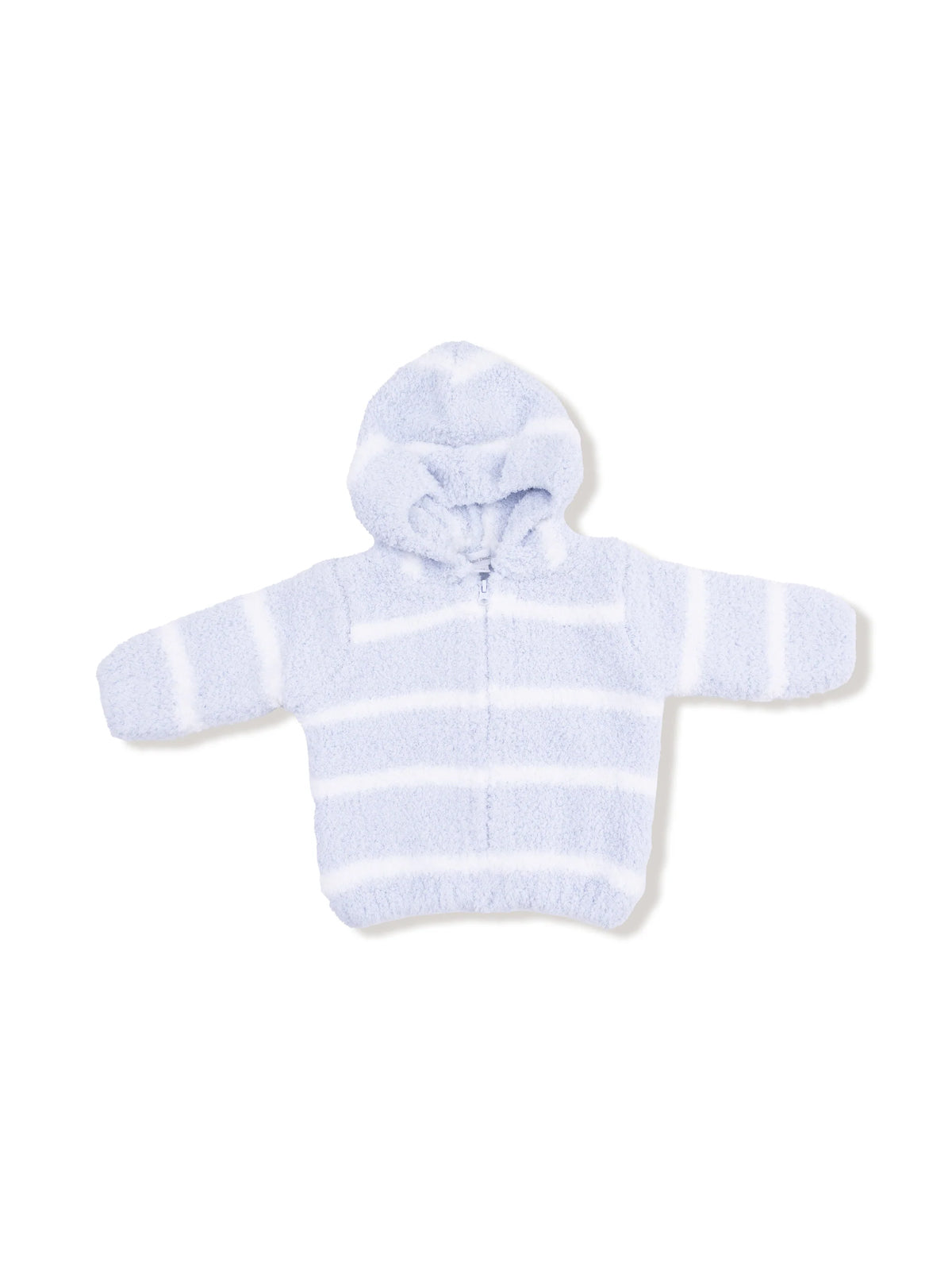 Chenille Hoodie, Blue/Ivory