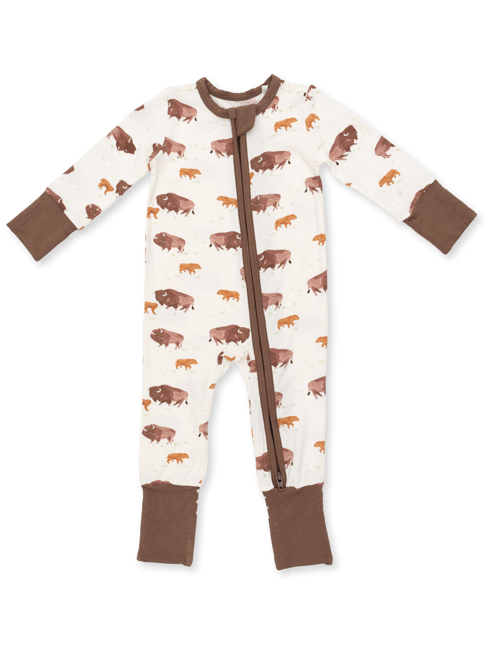 2-Way Zip Romper, American Buffalo