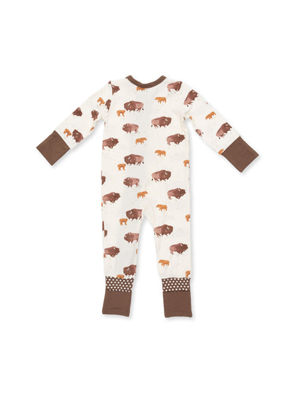 2-Way Zip Romper, American Buffalo