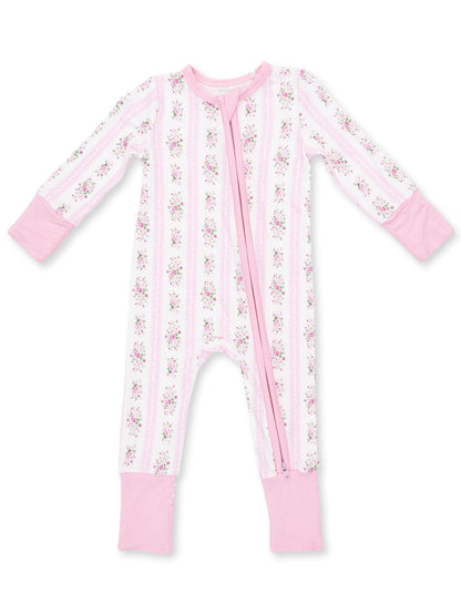 2-Way Zip Romper, Bella Rose Stripe