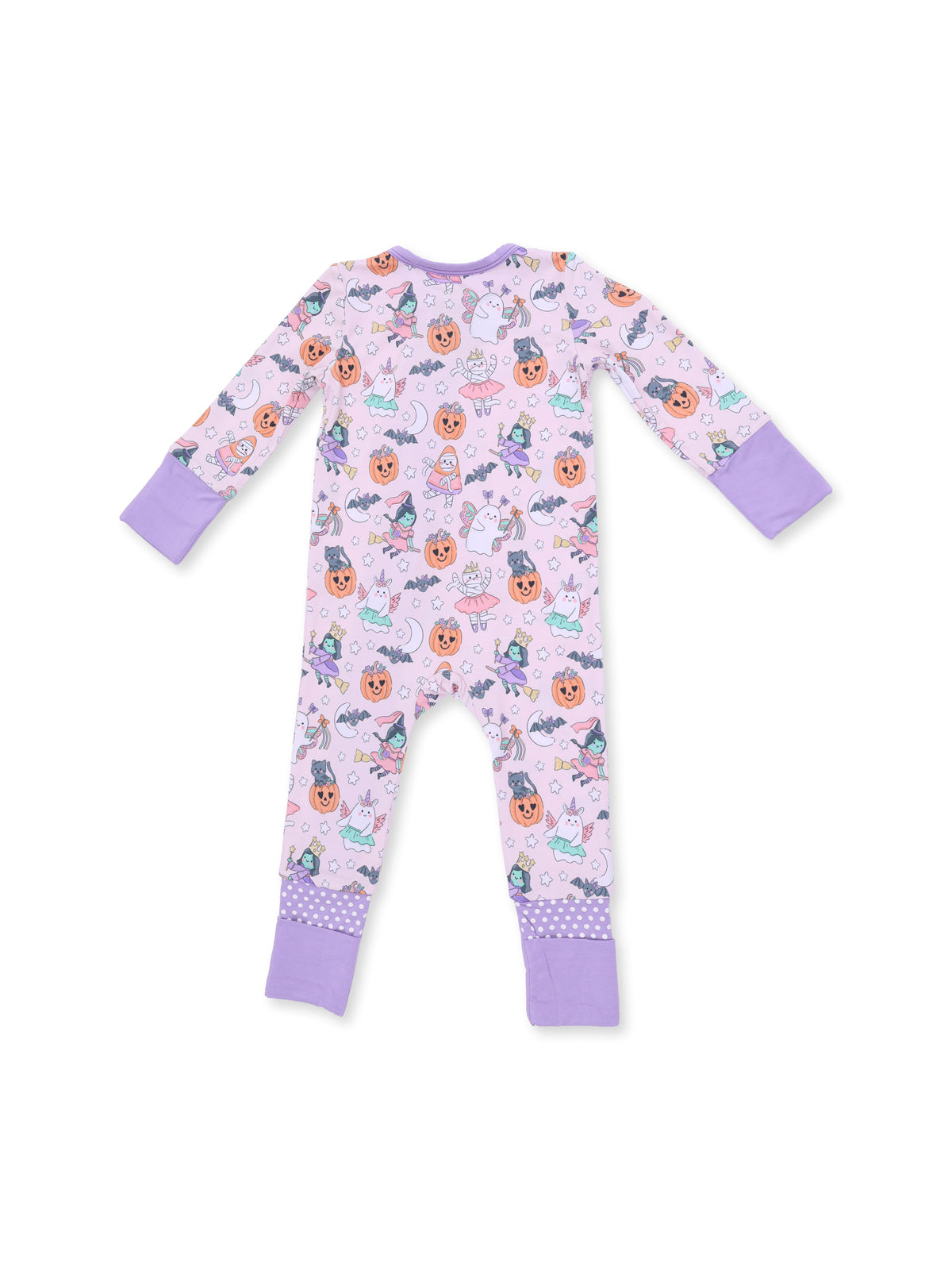 2-Way Zip Romper, Halloween Monster Dress Up Pink