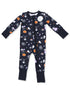 2-Way Zip Romper, Glow-in-the-Dark Halloween Skeleton Buddies