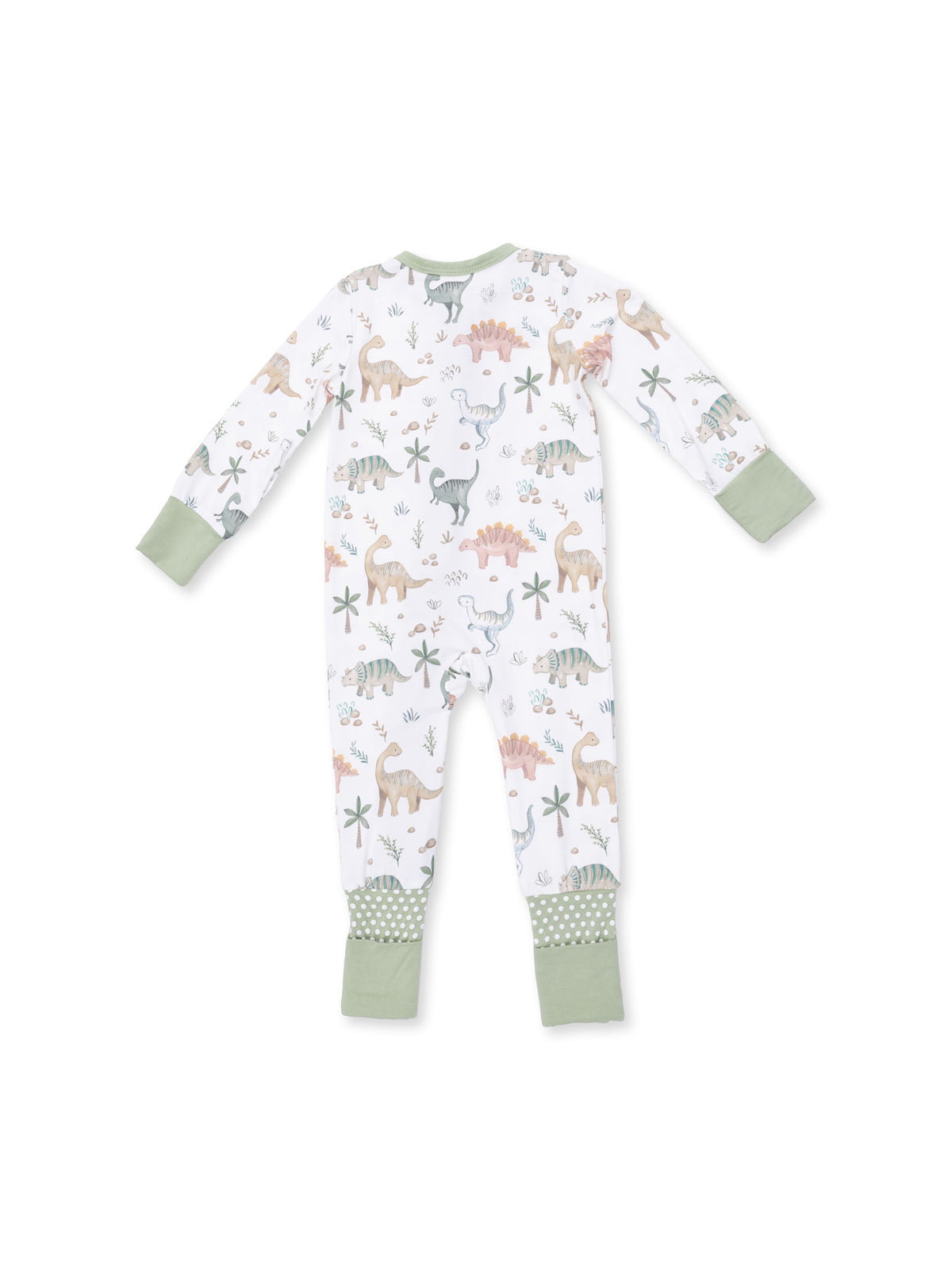 2-Way Zip Romper, Sweet Baby Dinos