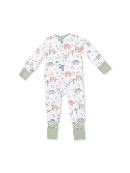 2-Way Zip Romper, Sweet Baby Dinos