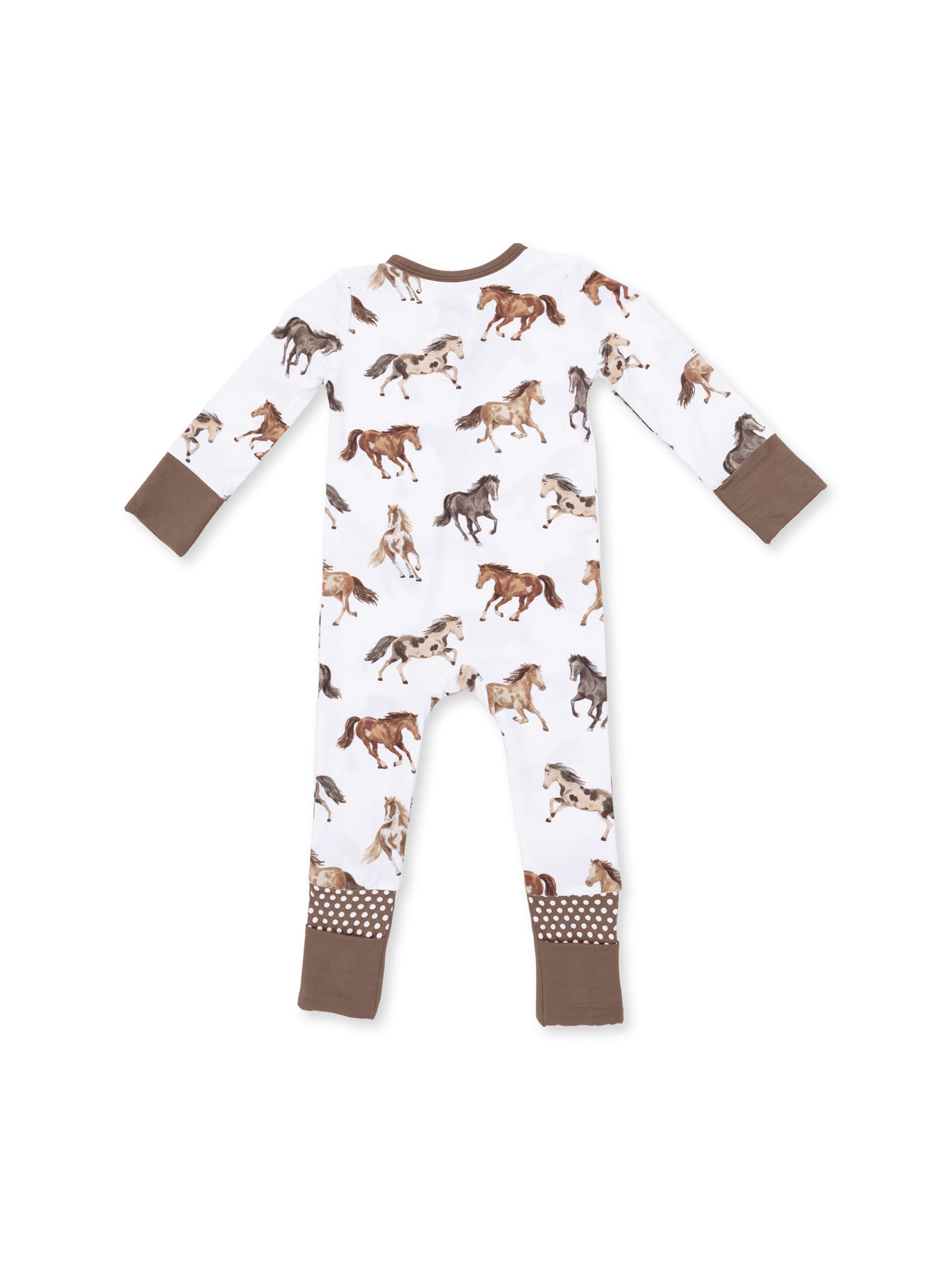2-Way Zip Romper, Wild Horses