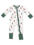 2-Way Zip Romper, Winter Sports Dogs Green