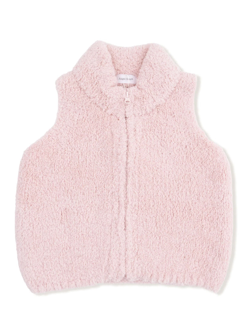 Chenille Vest, Blush