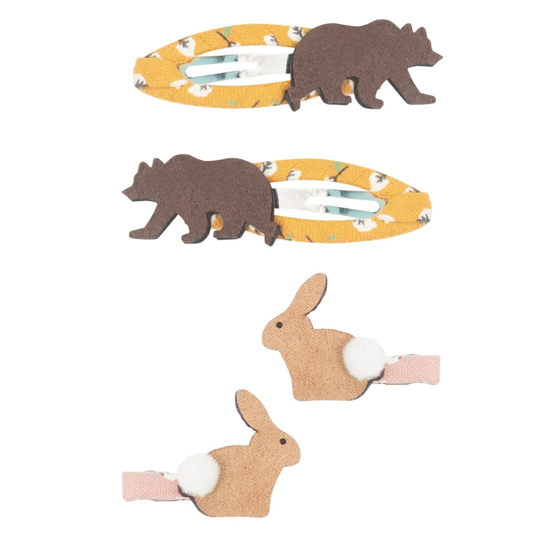 Bunny & Bear Hair Clip Set