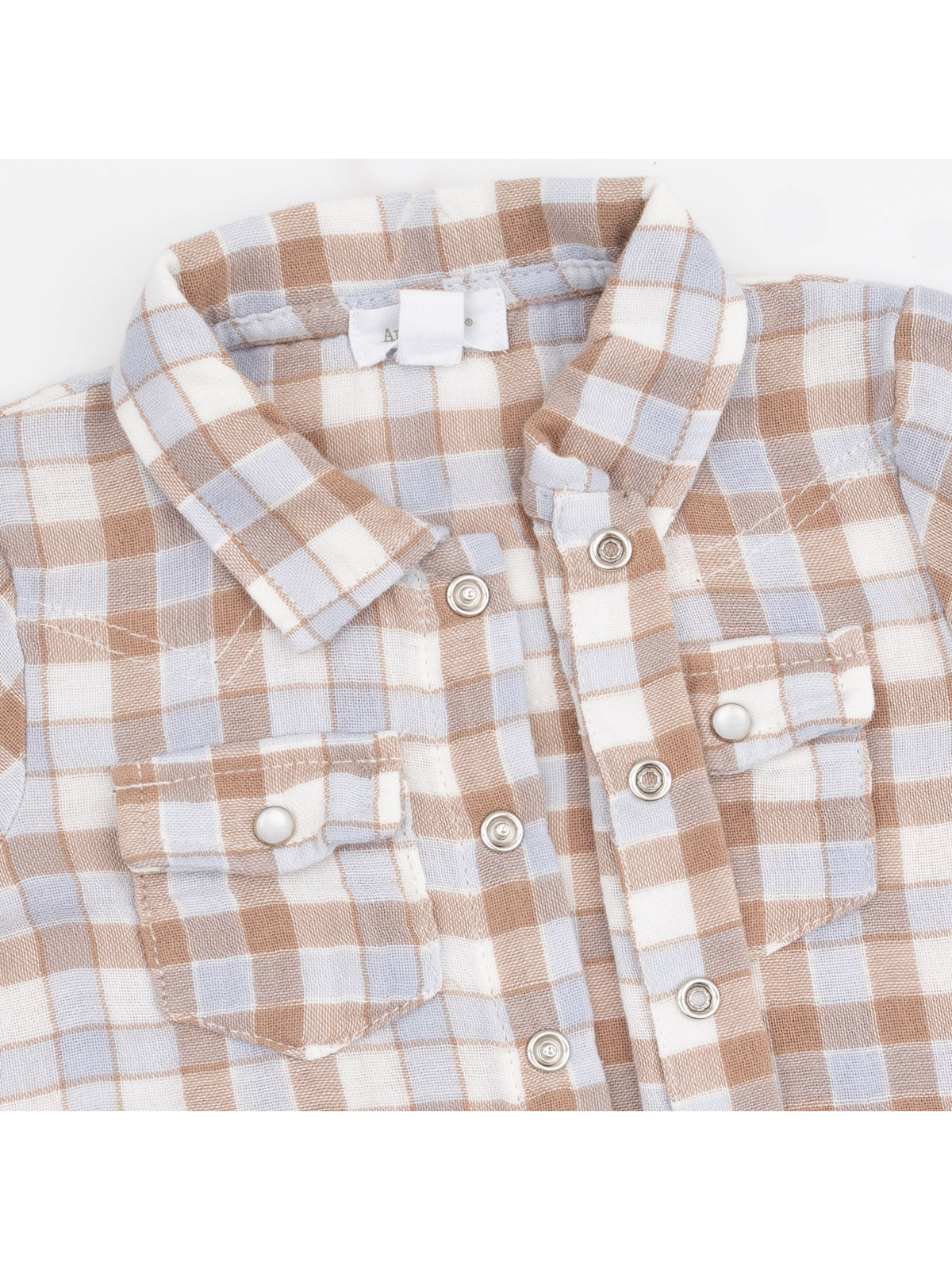 Short Sleeve Western Pearl Snap Shirt, Western Plaid