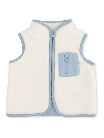 Sherpa Zip Vest, Blue