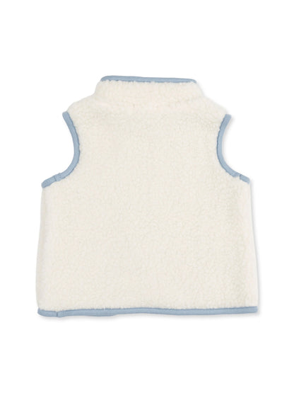 Sherpa Zip Vest, Blue