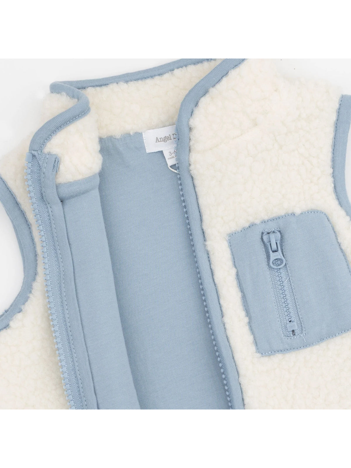 Sherpa Zip Vest, Blue