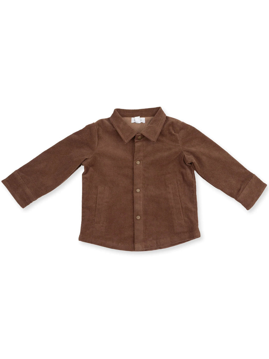 Corduroy Shacket, Beaver Fur