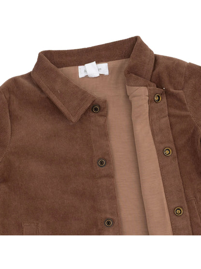 Corduroy Shacket, Beaver Fur
