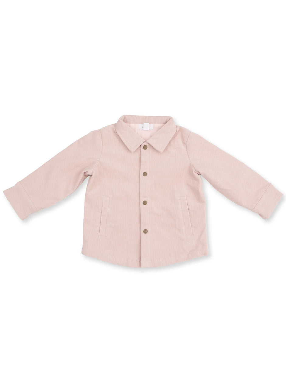 Corduroy Shacket, Veiled Pink