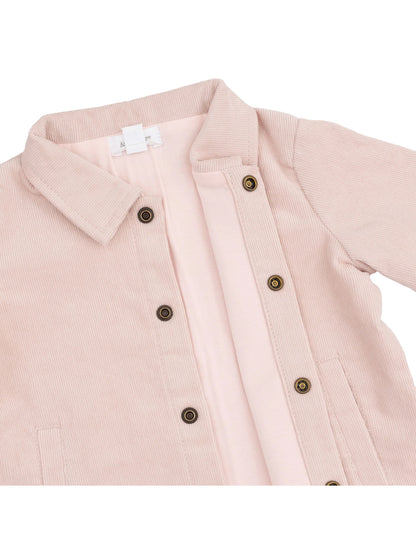 Corduroy Shacket, Veiled Pink