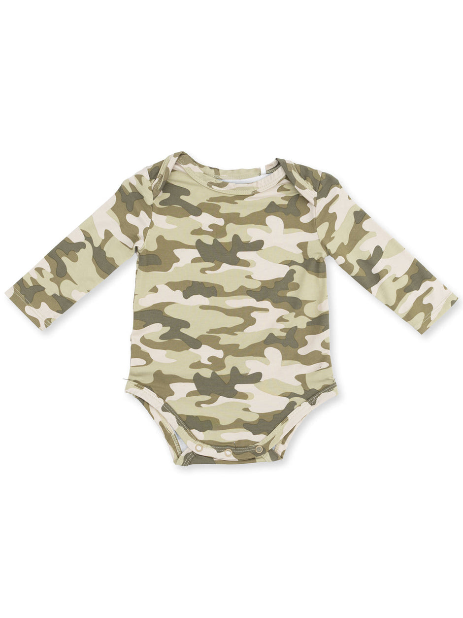 Long Sleeve Bodysuit, Camo