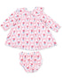 Sofia Dress with Oversize Collar & Bloomer, Leslie Rose