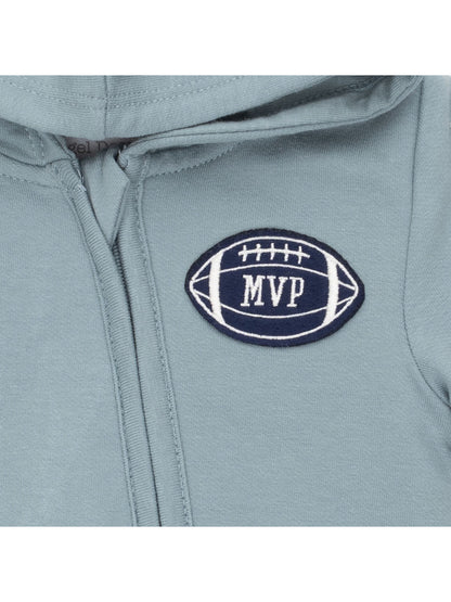 Hooded Jumpsuit, Varsity Football French Terry