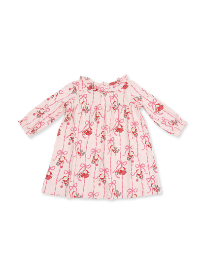 Knit Ruffle Collar Gown, Bows & Santa