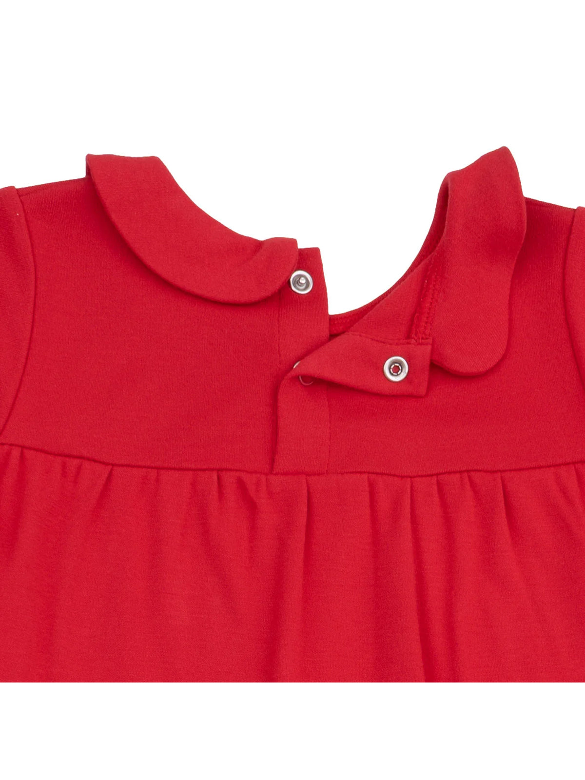 Knit Peter Pan Collar Gown, Ribbon Red