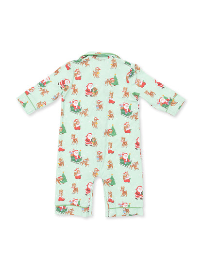 Coat Style Romper, Vintage Reindeer & Santa Uni