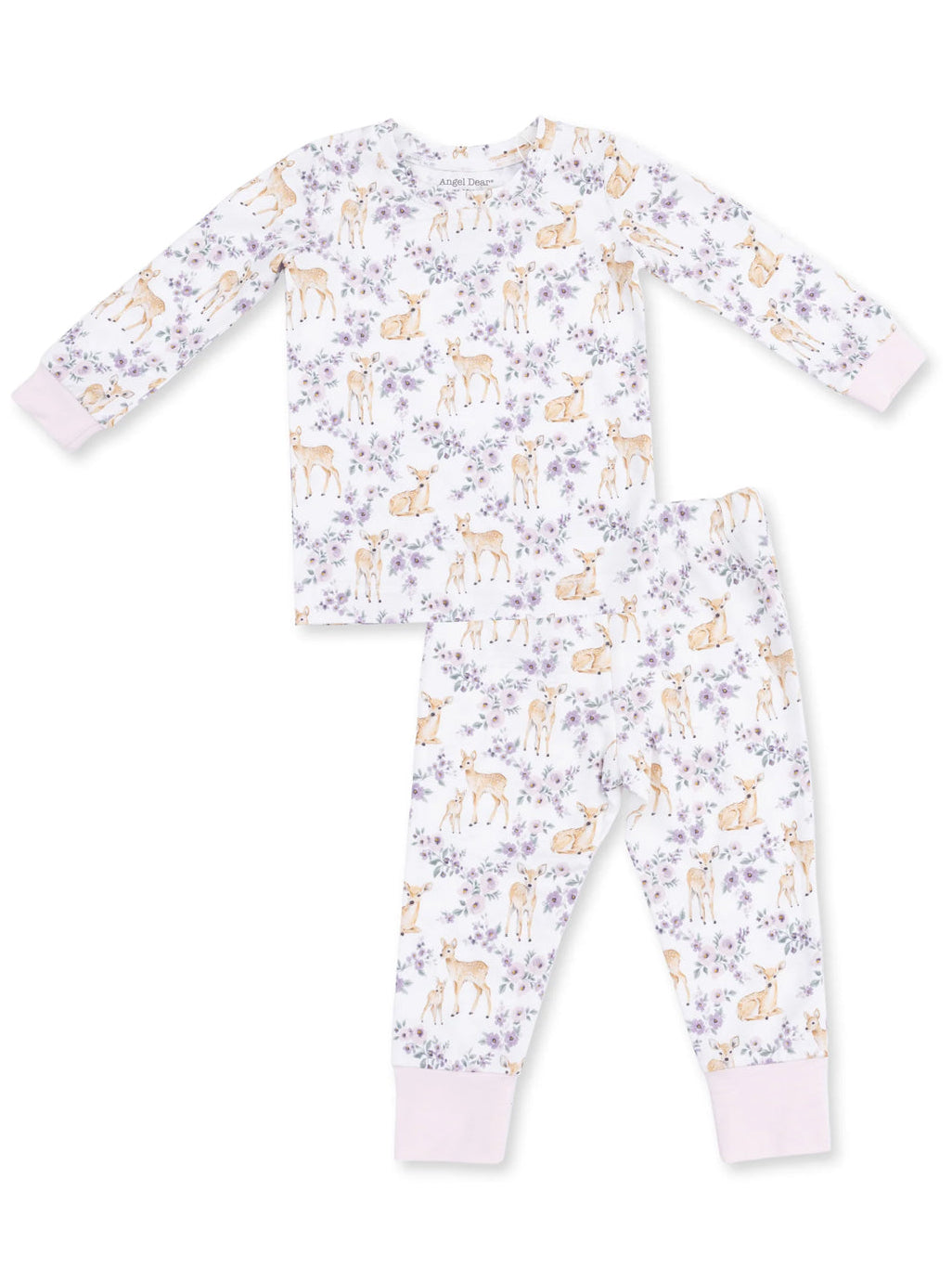 Long Sleeve Loungewear Set, Floral Deer
