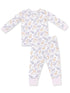 Long Sleeve Loungewear Set, Floral Deer