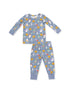 Long Sleeve Loungewear Set, Halloween Monster Dress Up Blue