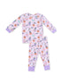 Long Sleeve Loungewear Set, Halloween Monster Dress Up Pink