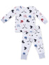Long Sleeve Loungewear Set, Hockey Stripe