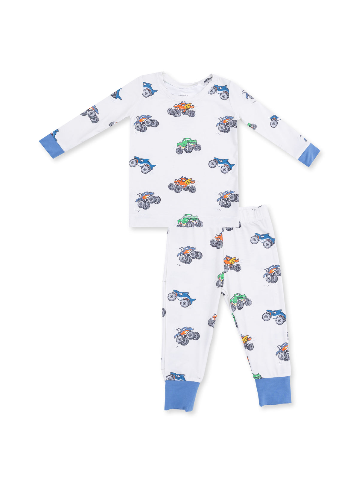 Long Sleeve Loungewear Set, Monster Trucks