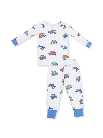 Long Sleeve Loungewear Set, Monster Trucks