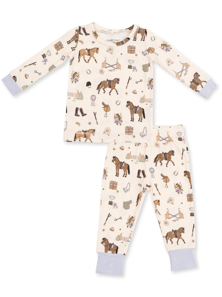 Long Sleeve Loungewear Set, Pretty Equestrian