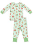 Long Sleeve Loungewear Set, Vintage Reindeer & Santa Uni