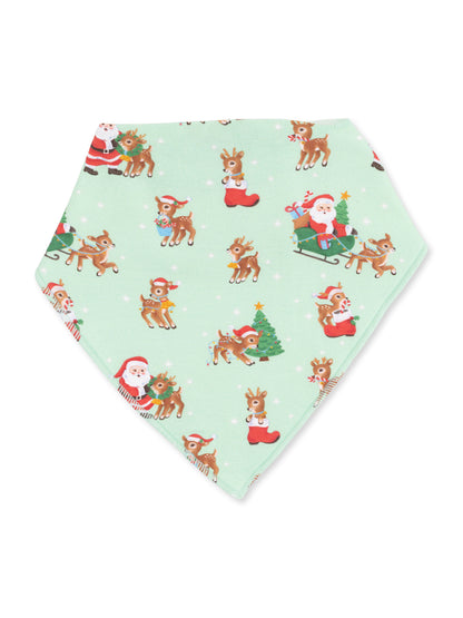 Bandana Bib, Vintage Reindeer & Santa Uni