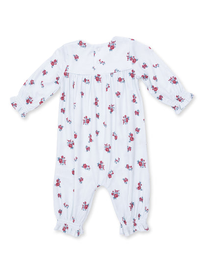 Smocked Long Sleeve Romper, Alyssa Floral