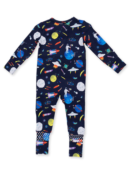 2-Way Zip Romper, Astronaut and Rockets