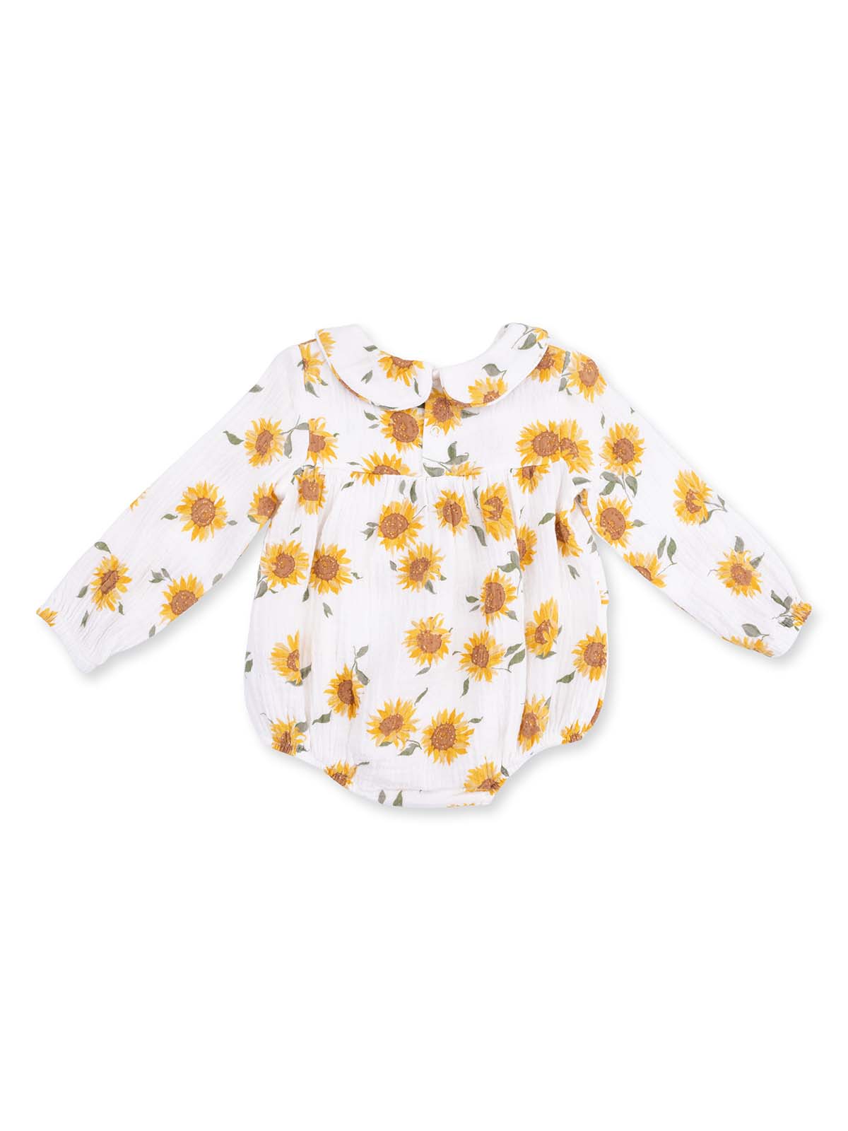 Peter Pan Collar Bubble, Baby Sunflower