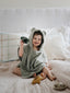 Organic Cotton Bear Poncho Towel, Moss