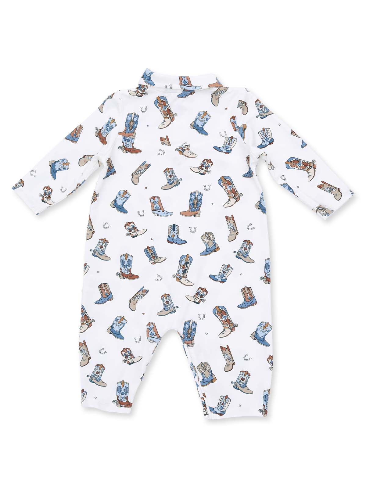 Long Sleeve Cowboy Romper, Buckaroo Boots