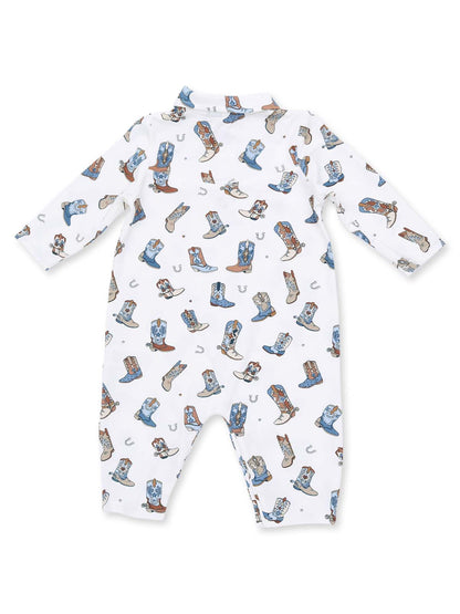 Long Sleeve Cowboy Romper, Buckaroo Boots