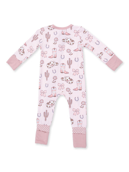 2-Way Zip Romper, Cowgirl Boots and Bows