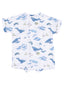 Dolman Henley Shortall, Watercolor Blue Whales