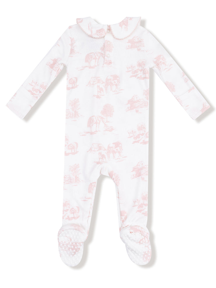 Angel Dear Peter Pan 2 Way Zipper Footie II Baby Golf Carts - Pink main image 0