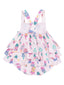 Ruffle Sunsuit, Floral Popsicles