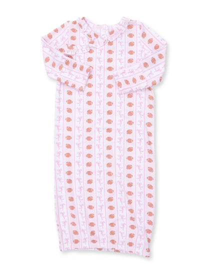Kimono Gown & Headband Set, Football Bow Stripe