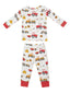 Long Sleeve Loungewear Set, Happy Tractors