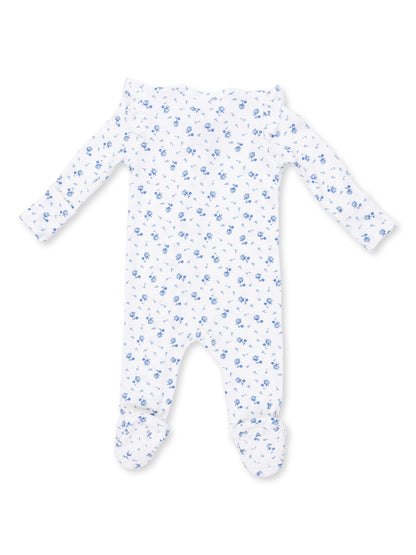 Ribbed Ruffle Sleeve 2-Way Zip Footie, Joli Rosette