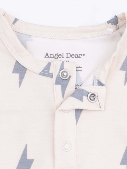 Long Sleeve Henley & Jogger, Lightning Bolts